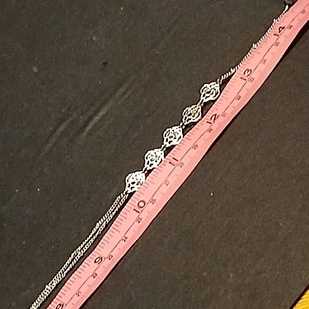 Floral silver tone necklace - Picture 8 of 10